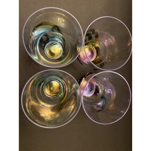 Set of 4 Multicolored Iridescent 3D Skeleton Hand Cups Plastic Party Glasses - Picture 2 of 4